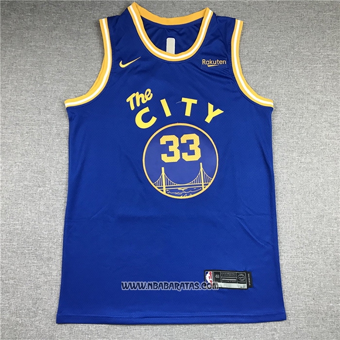 Camiseta Golden State Warriors James Wiseman #33 Hardwood Classics 2020 Azul